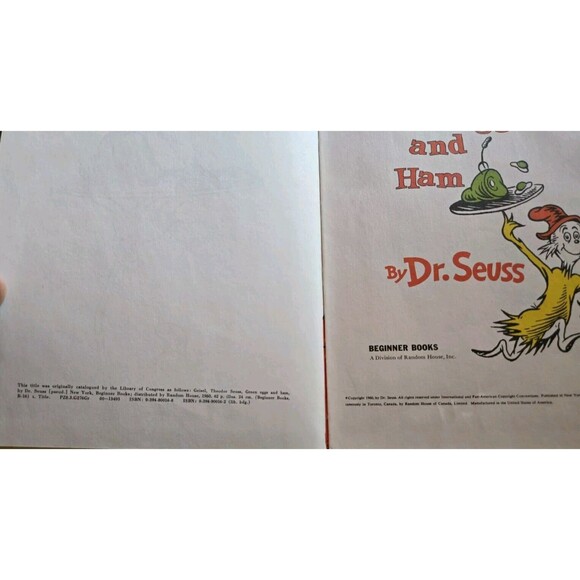 Vintage 1966? Dr. Seuss Green Eggs and Ham Beginner Book Childrens Book 1960s? - Picture 3 of 7